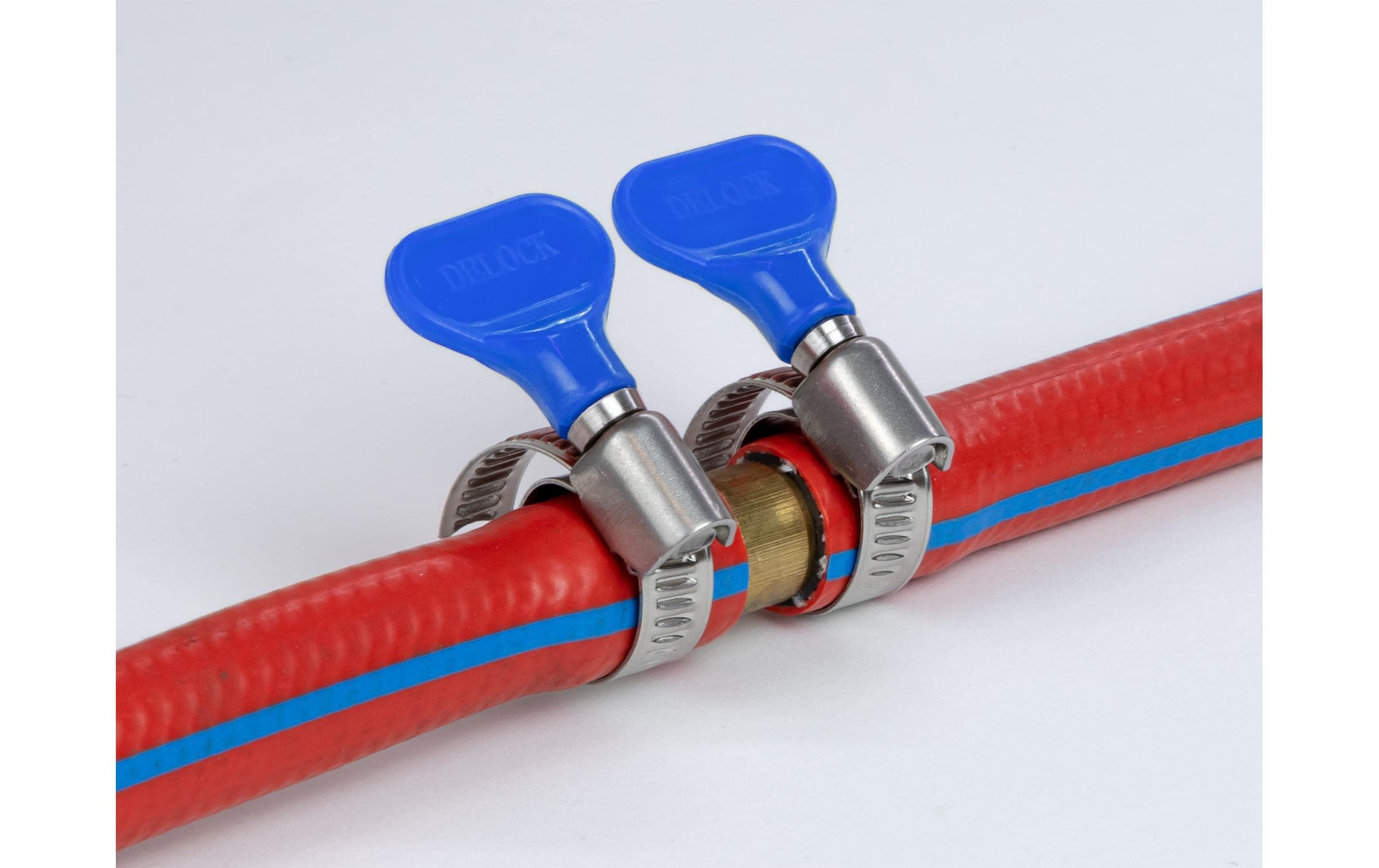 Schlauchschellen-Set 10-16 mm, Blau 10 StückDelock Schlauchschelle mit Flügelmutter 10 - 16 mm 10 Stück blau