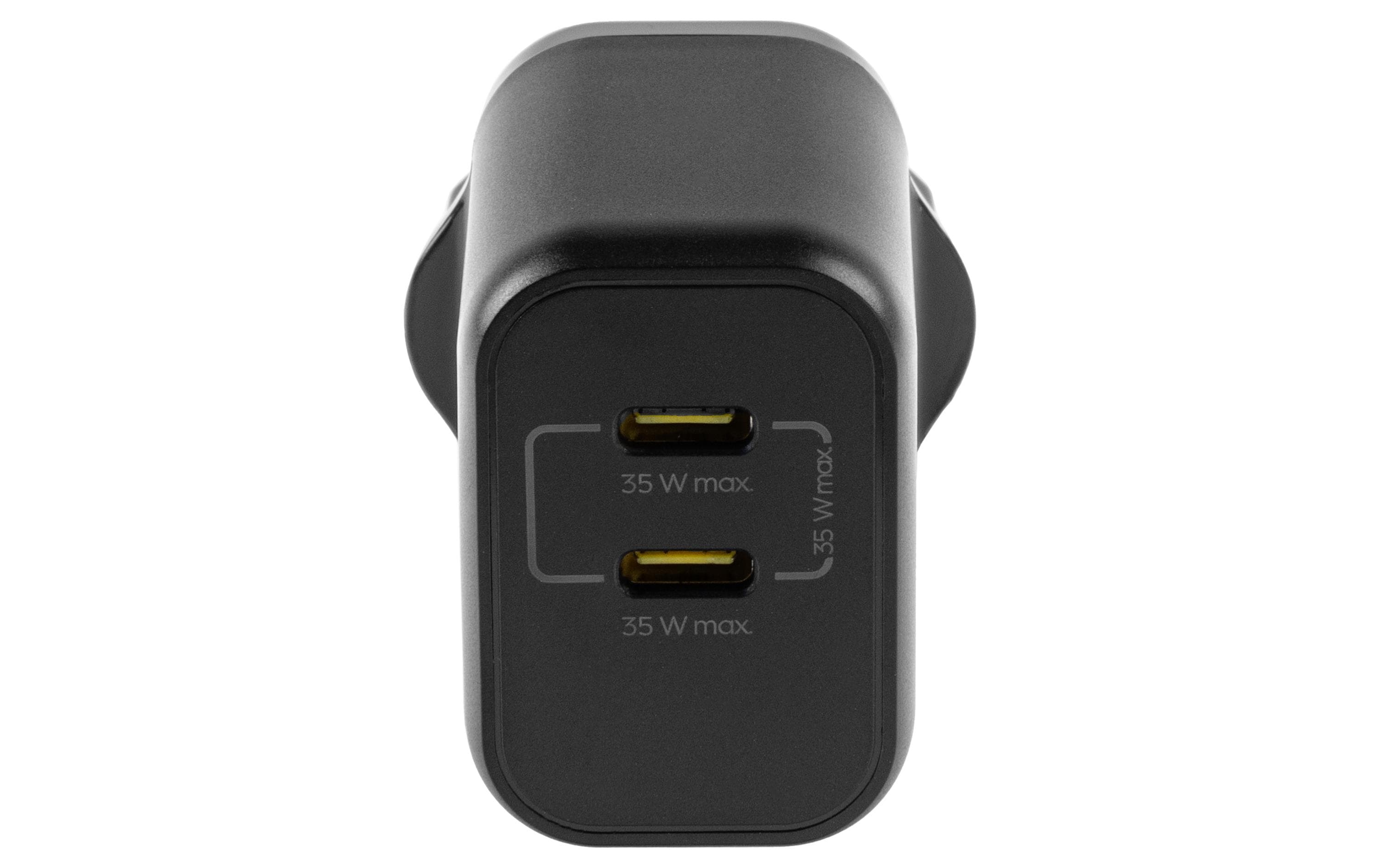 USB-Wandladegerät Dual 2C 35 W GaN SchwarzLadeadapter mit zwei USB-C-Ports