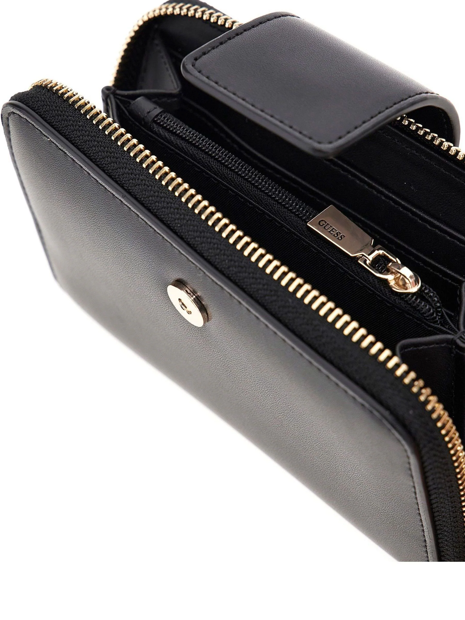 Guess Jane Zip Around Black Purse