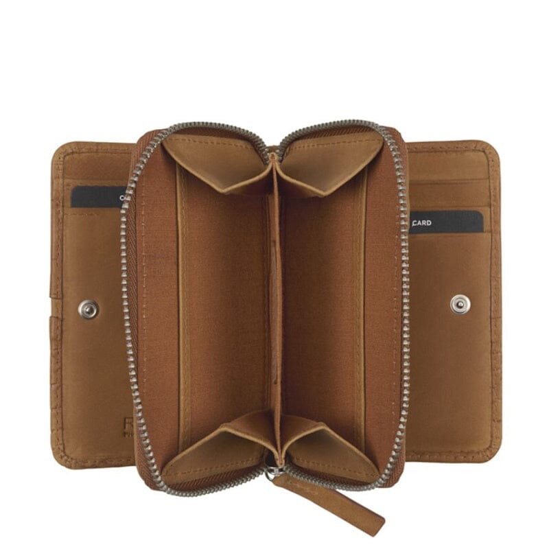 Burkely Cool Colbie Double Bi-fold Wallet Cognac