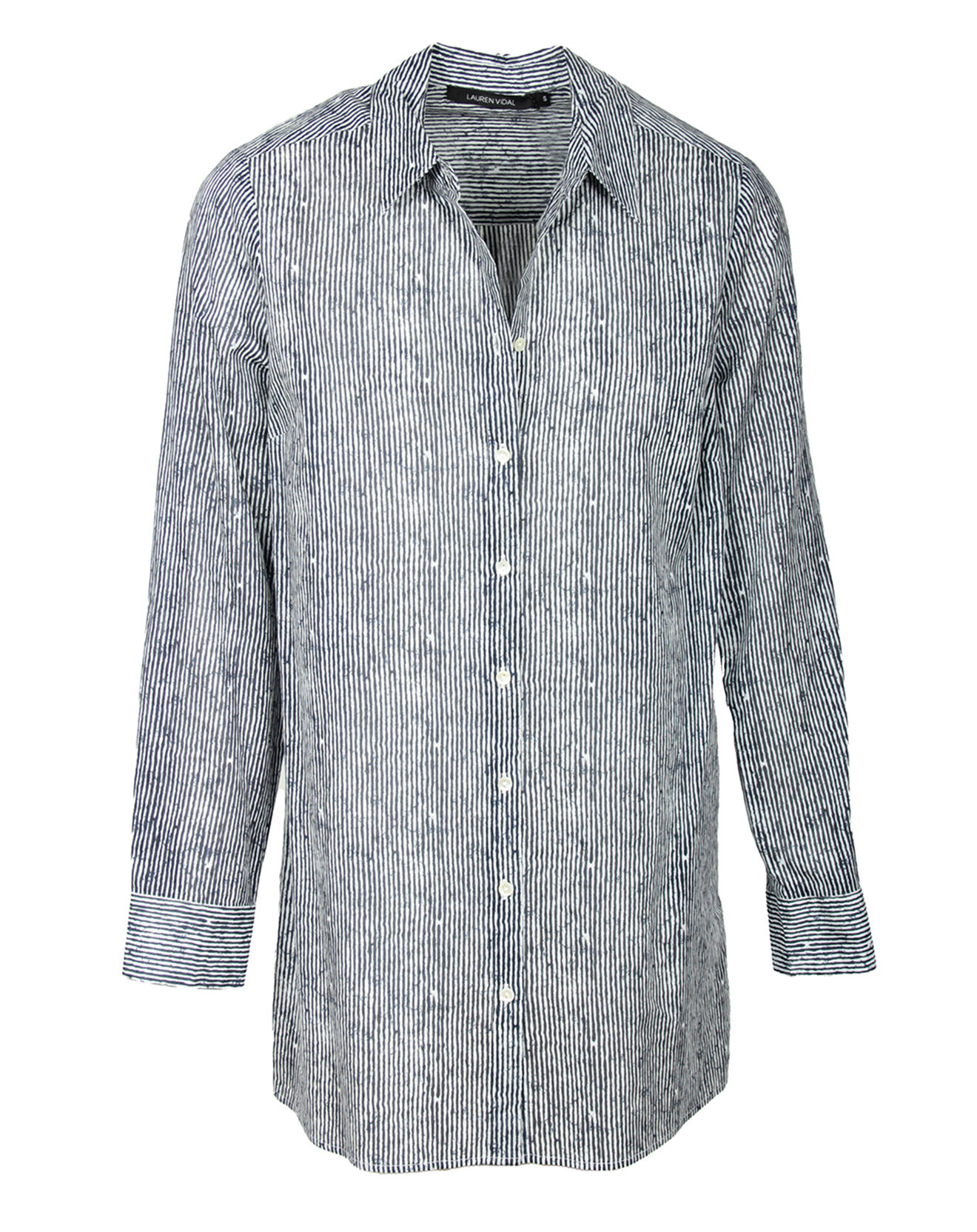 Lauren Vidal Chemise Cara à rayures indigo/blanc