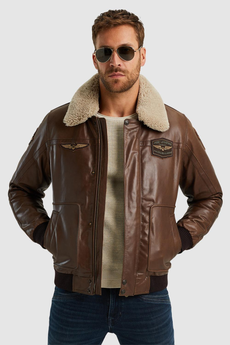PME legend bruine heren leren jas
