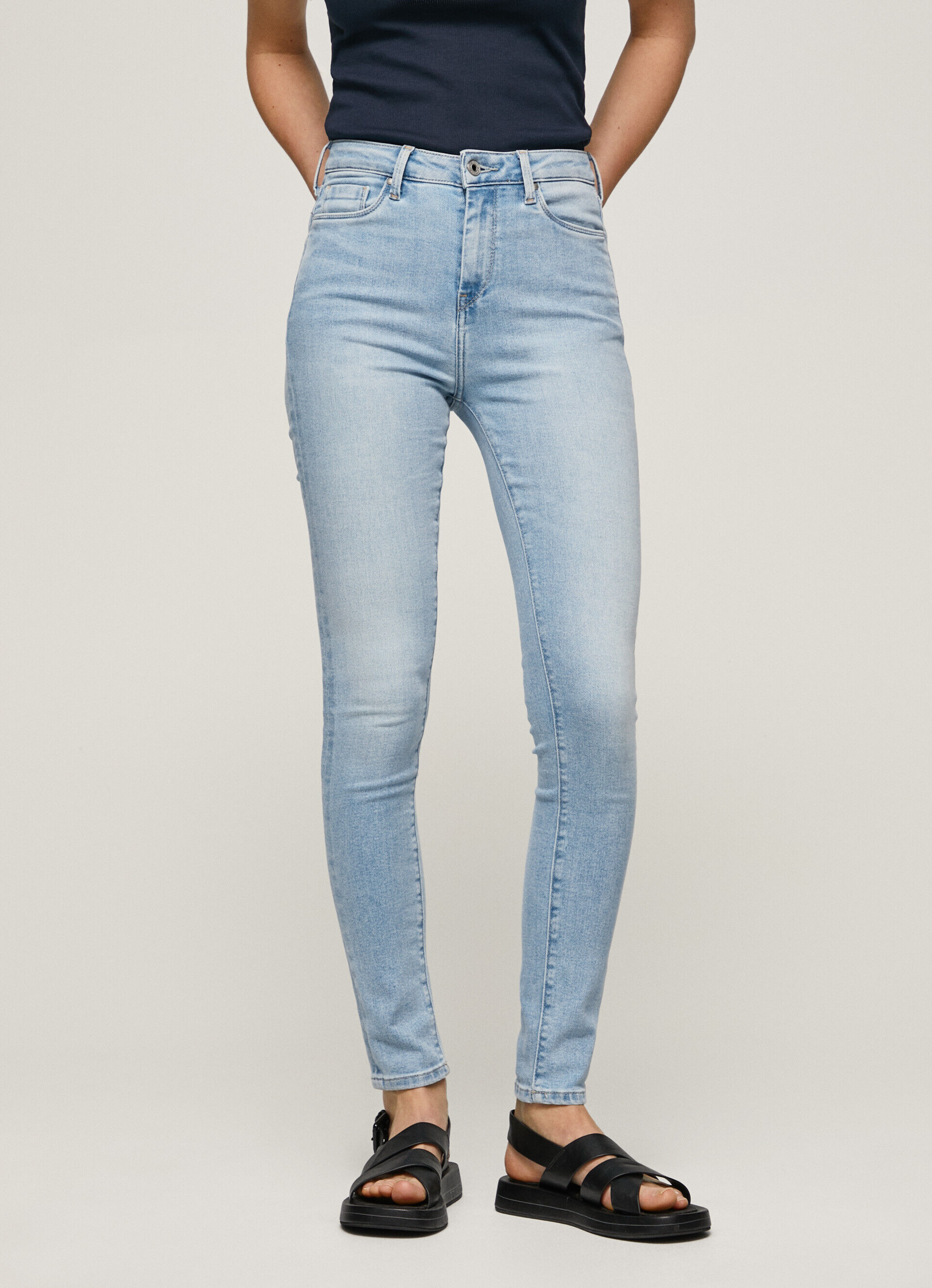 Calça jeans Jean Dion Fit Skinny Tiro Alto - jeans
