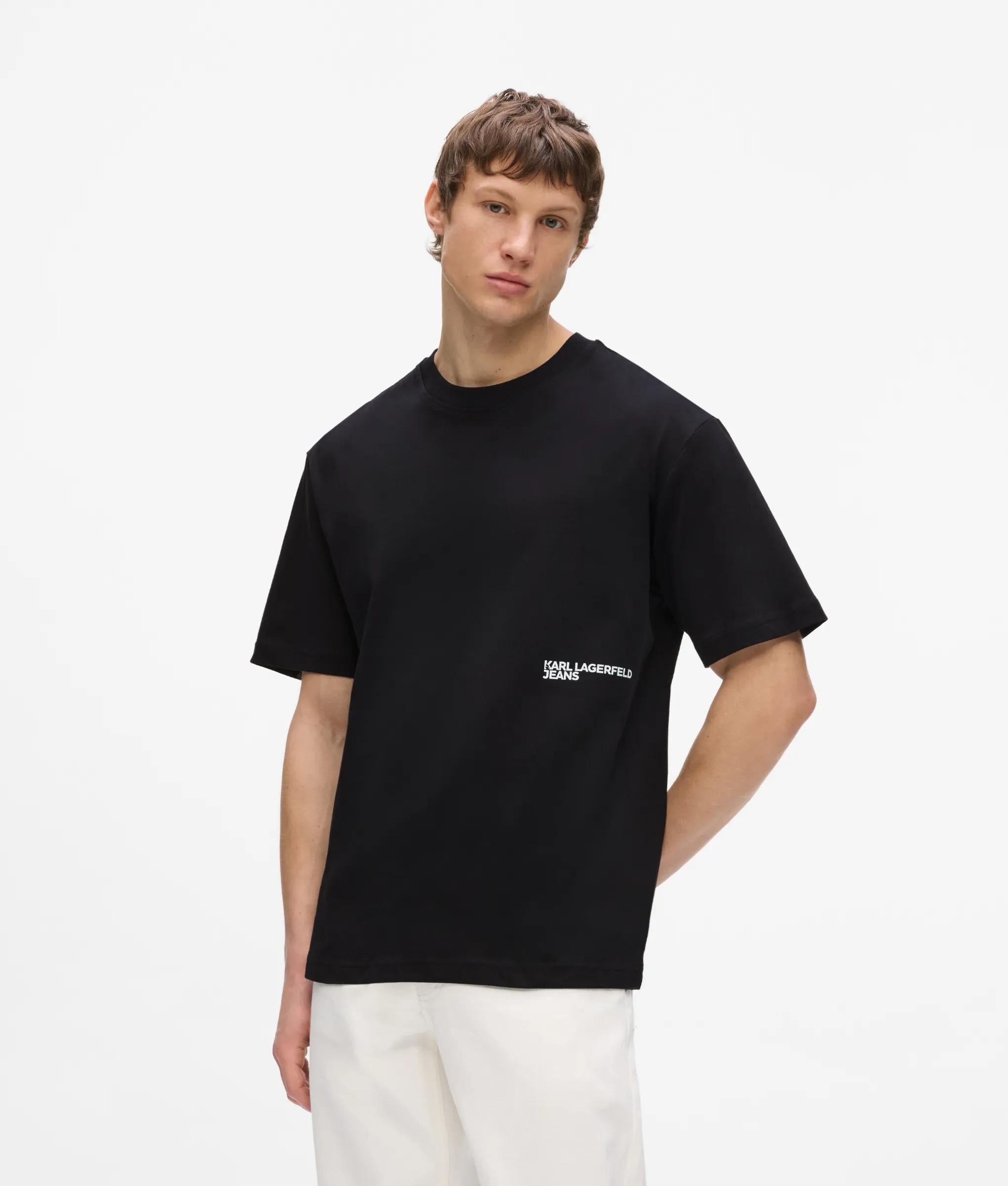 Relaxte T-shirt met gradueel logo