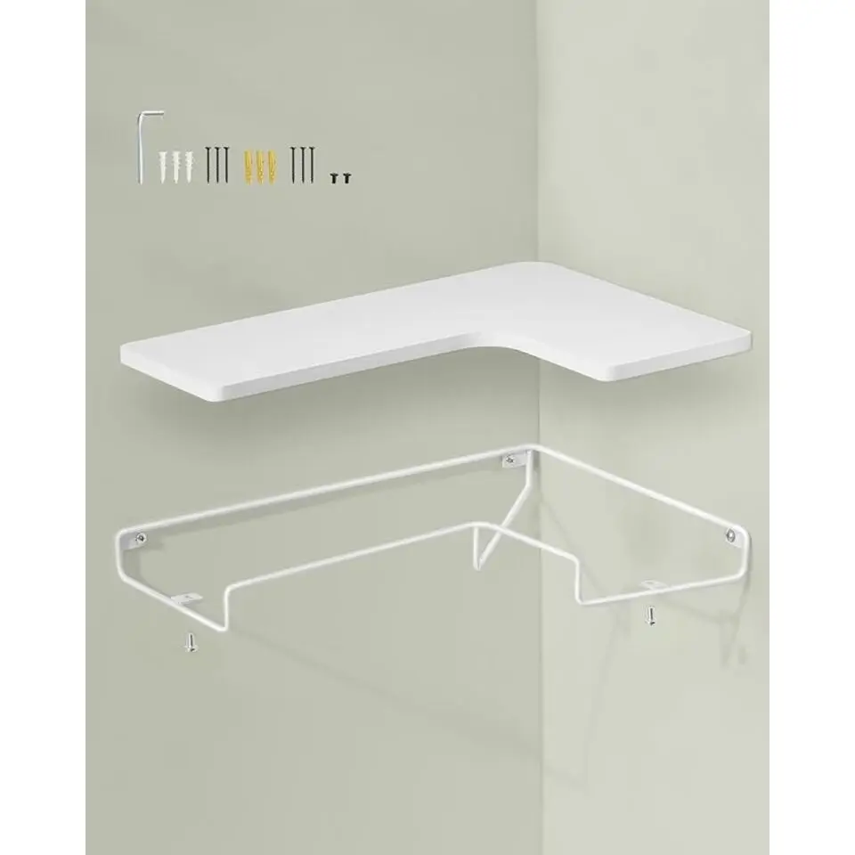Parya Home zwevende planken, set van 2, L-vormige hoekplanken