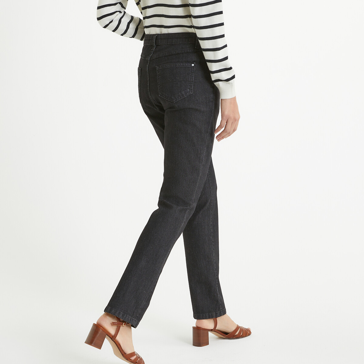 ANNE WEYBURN<br>Calça jeans reta normal