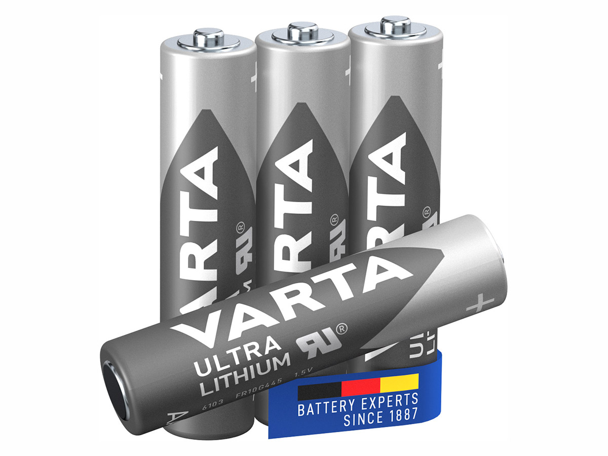 Varta 4x Ultra Lithium AAA batterijen