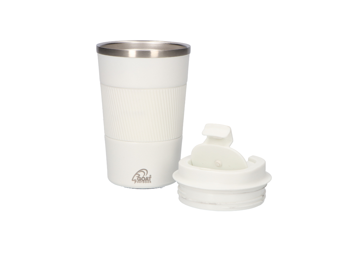 GOAT Outdoor 380 ml RVS Koffiebeker to go - Wit