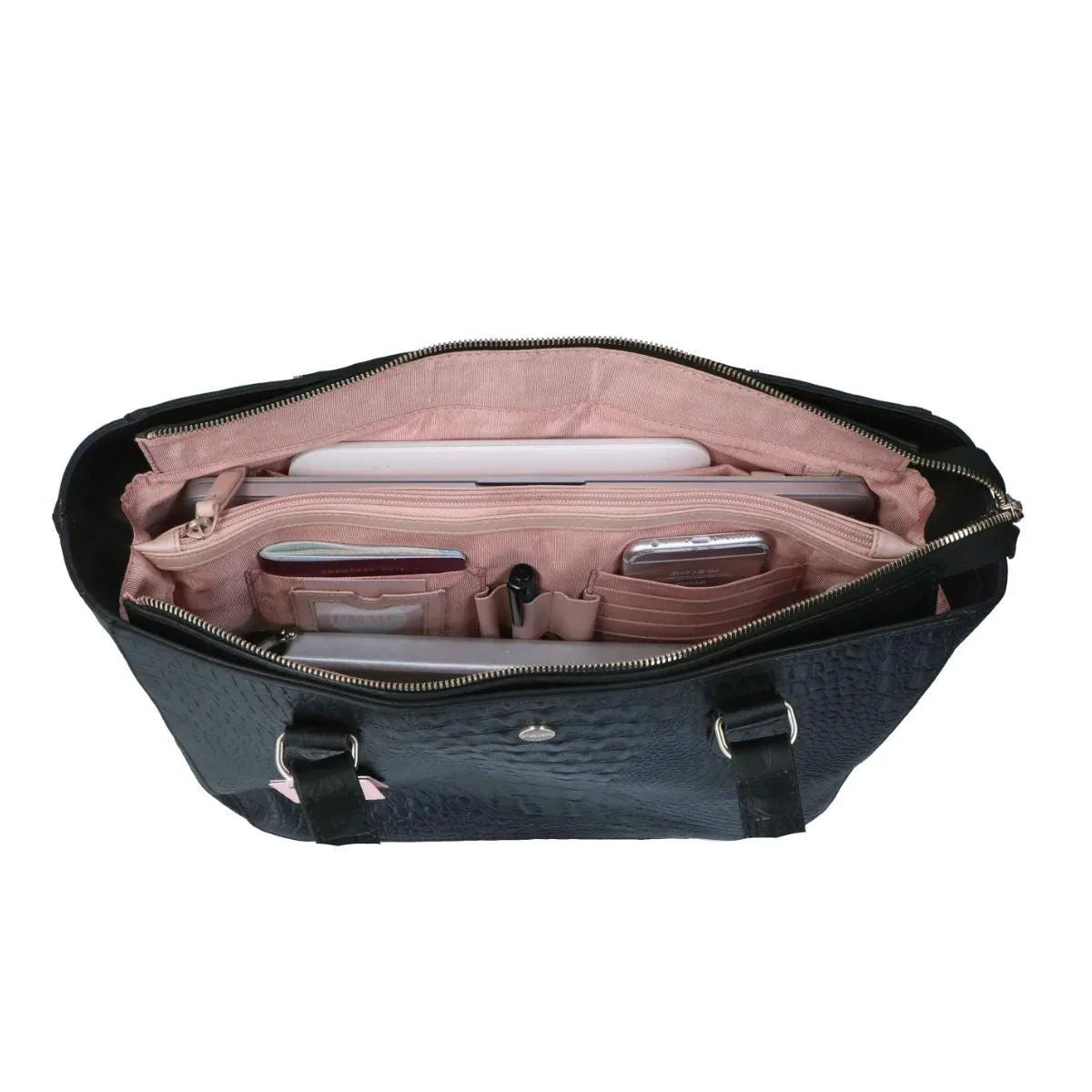FMME | Caithy leren laptoptas 13,3