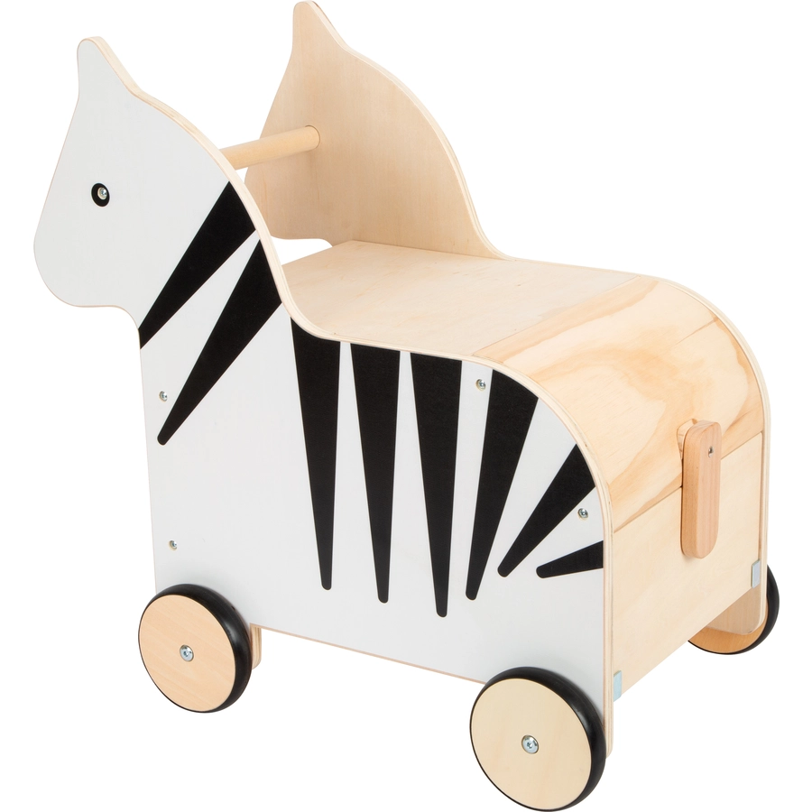 small foot® Spielzeugkiste mit Rollen Zebra „Wildlife“