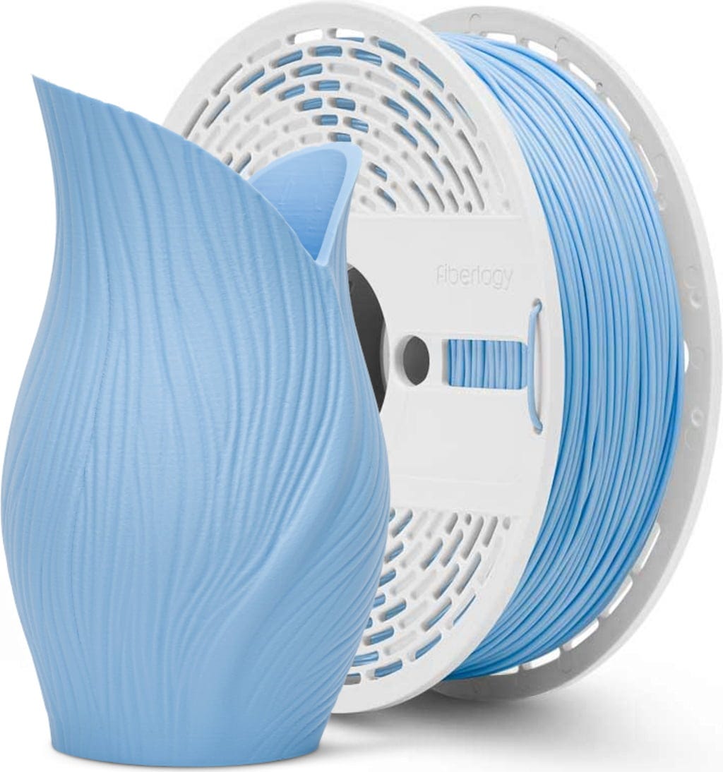 Fiberlogy  Matte PET-G Pastel Blue, 1,75 mm / 850 g    Langlebiges PET-G Filament mit mattem Finish