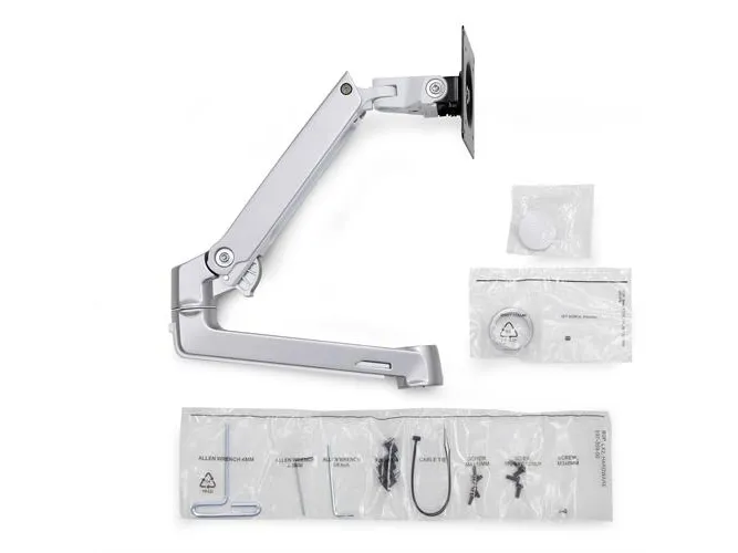 Ergotron LX Extension and Collar Kit - Komponenter til montering (drejelig arm, installations-hardware, hættedække, pælkrave) - for Monitor - hvid med grå nuancer - pælmontering - for P/N: 45-537-216