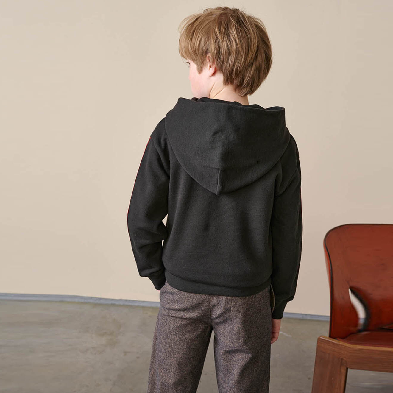 Bellerose Sweat à capuche Furcy en Coton anthracite