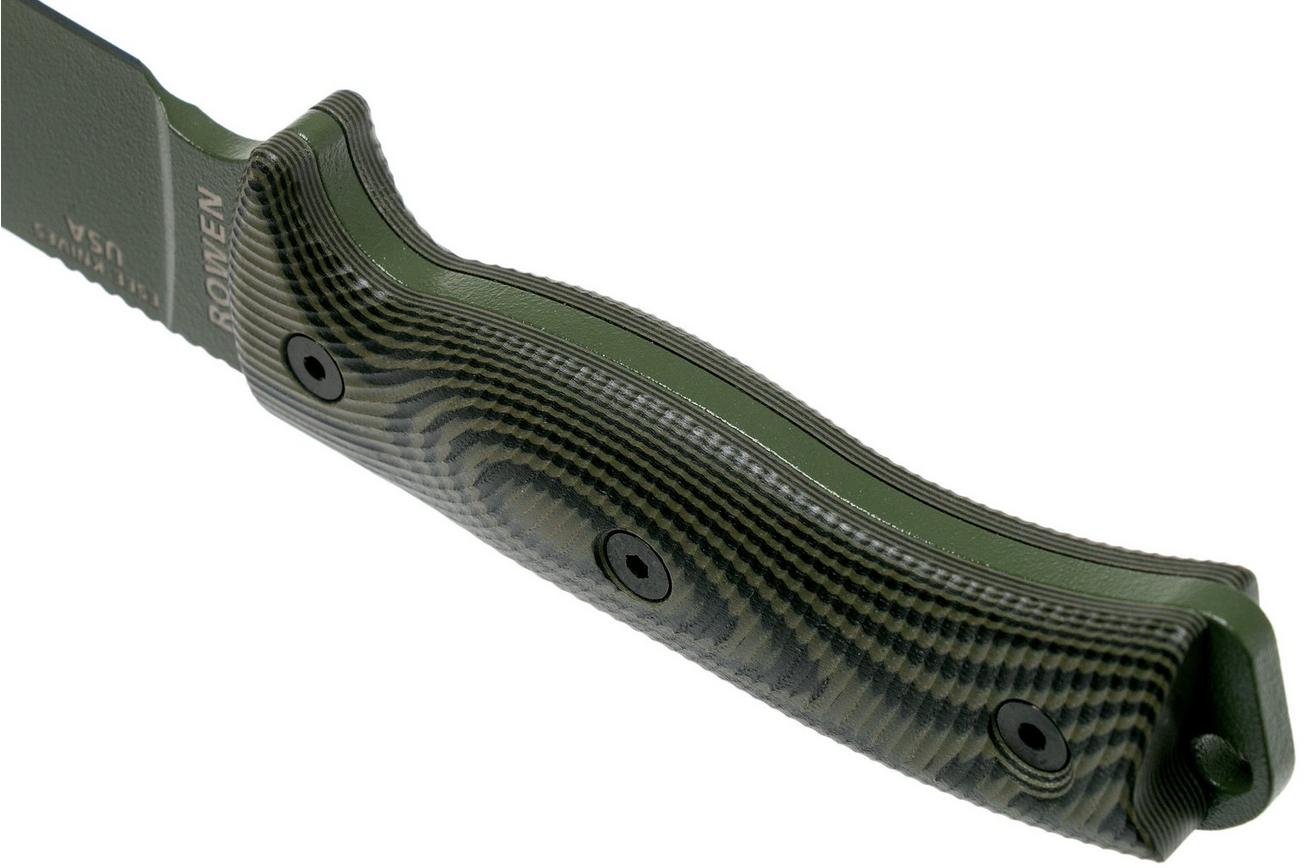 ESEE Model 6 OD Green Blade 3D OD Green-Black G10 survivalmes 6POD-003 zwarte schede   clip plate