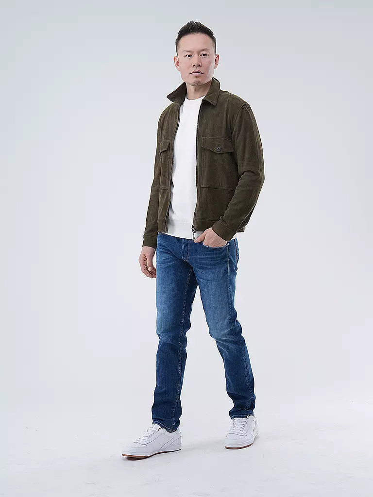 GIORGIO BRATO Lederjacke olive