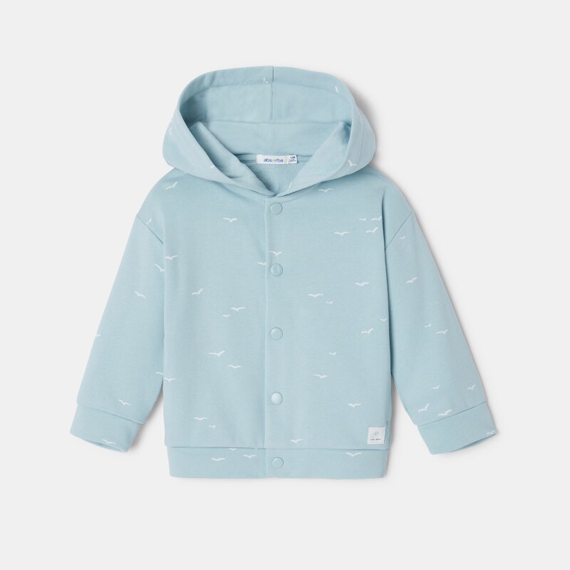 Veste à capuche en coton turquoise mixte Absorba Turquoise
