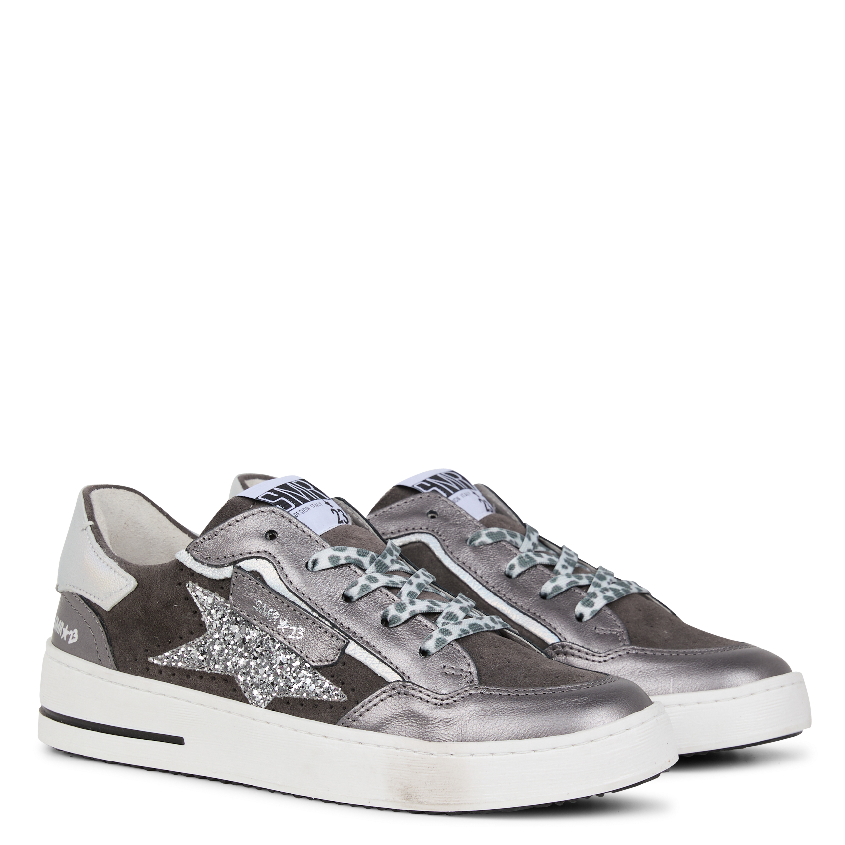ALE - Baskets basses en cuir velours | Noir