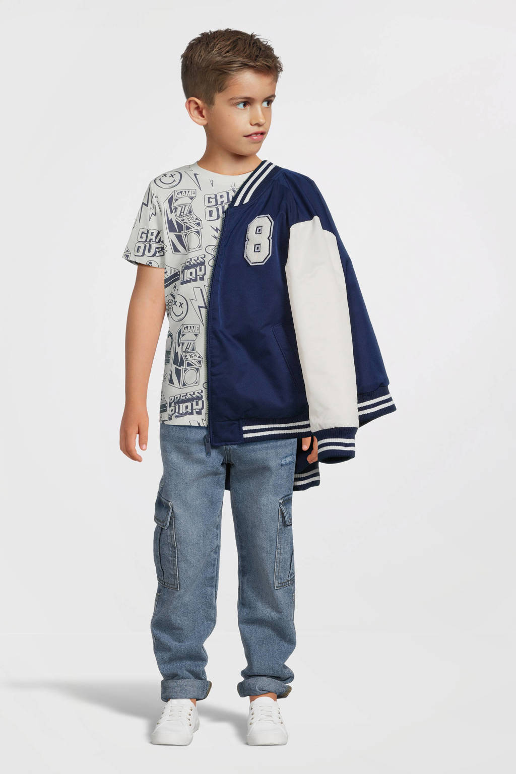 Me & My Monkey baseball jacket Paul navy