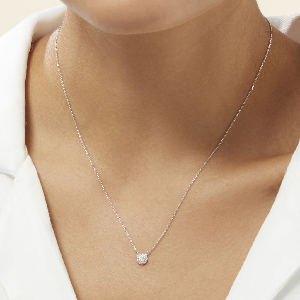 Collier Alias Or Blanc Diamant