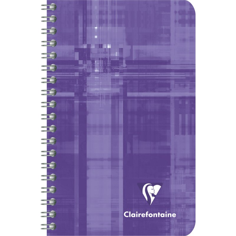 Carnet spirale Clairefontaine Metric 7,5 x 12 cm assorti ligné - 100 pages