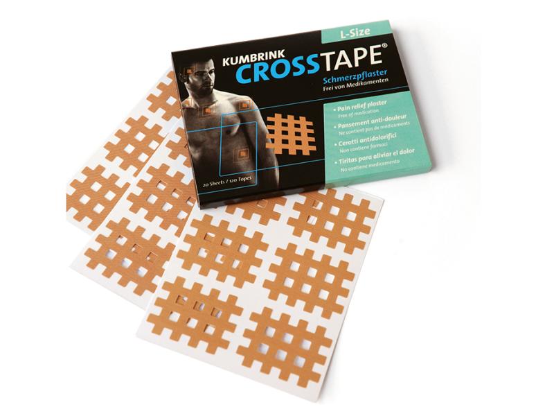 Crosstape Schmerz- und Akupunkturtape Grösse L, 120 Tapes Gitter Tapes zur Schmerzbehandlung