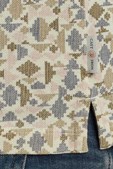 Cast Iron beige heren polo