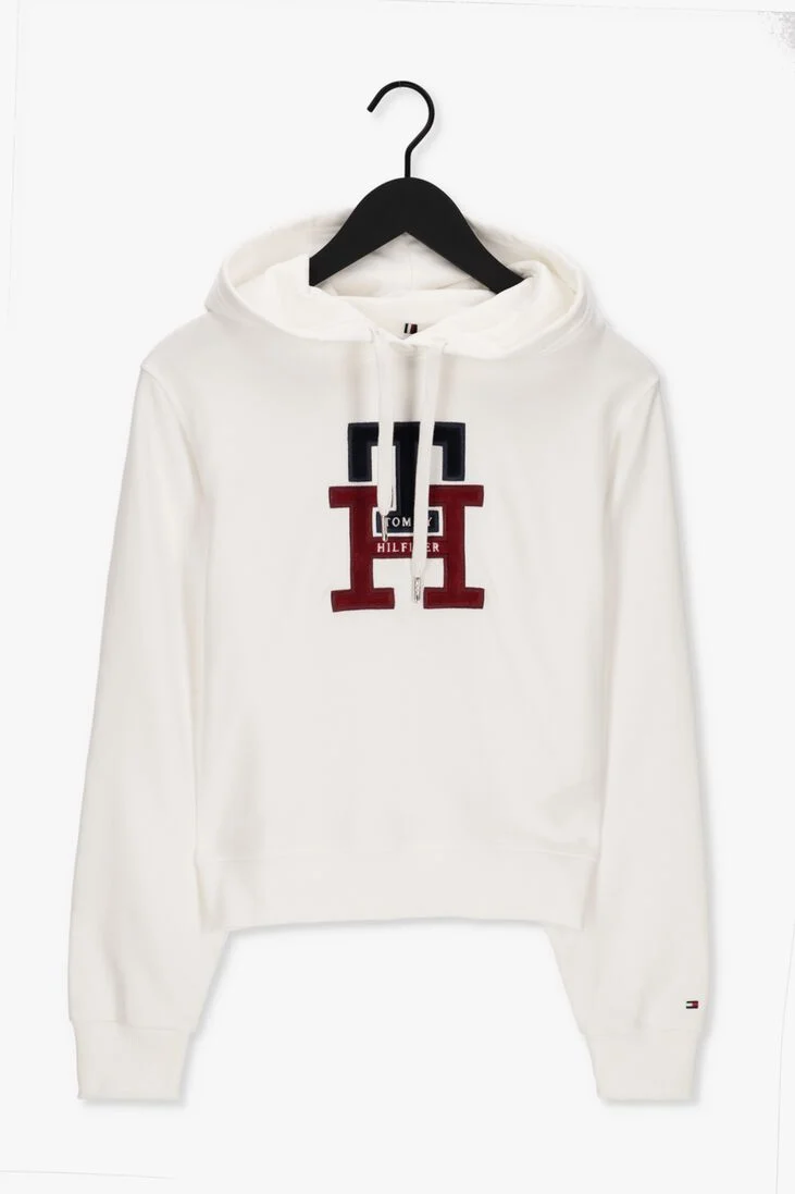 TOMMY HILFIGER beige tommy hilfiger sweater large monogram th hoodie