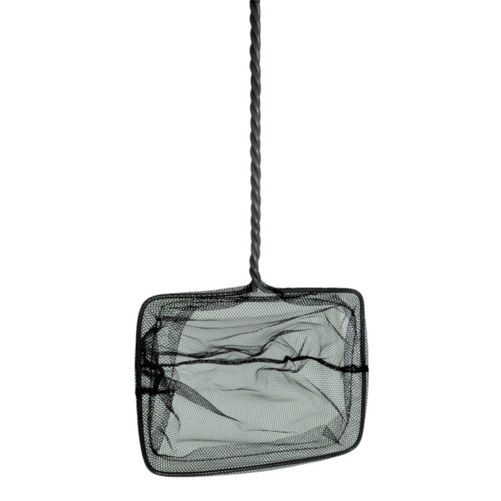 Epuisette filet noir, maille moyenne, 15 cm x 13 x 40 cm, aquarium