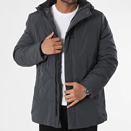 Parka Capuche Gris Anthracite