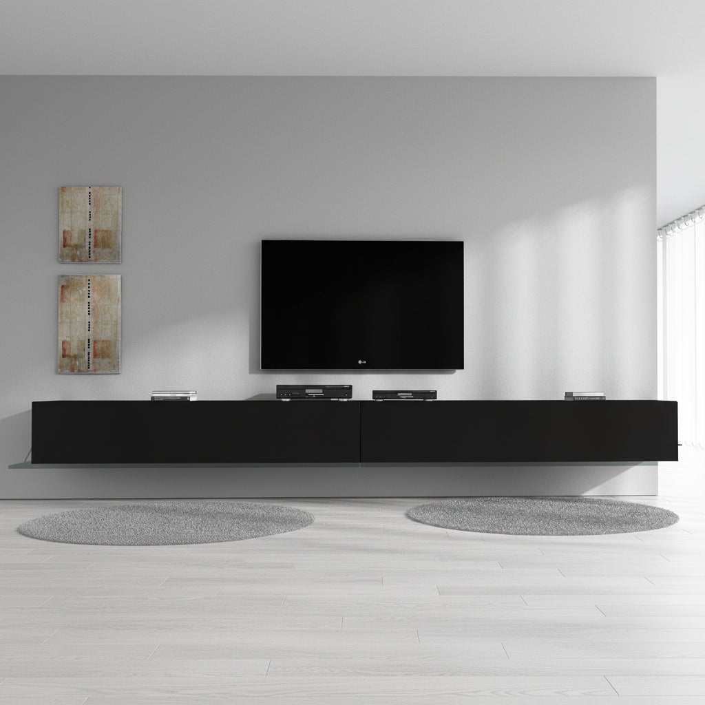 Flame - TV-Meubel - Mat zwart - 320 cm