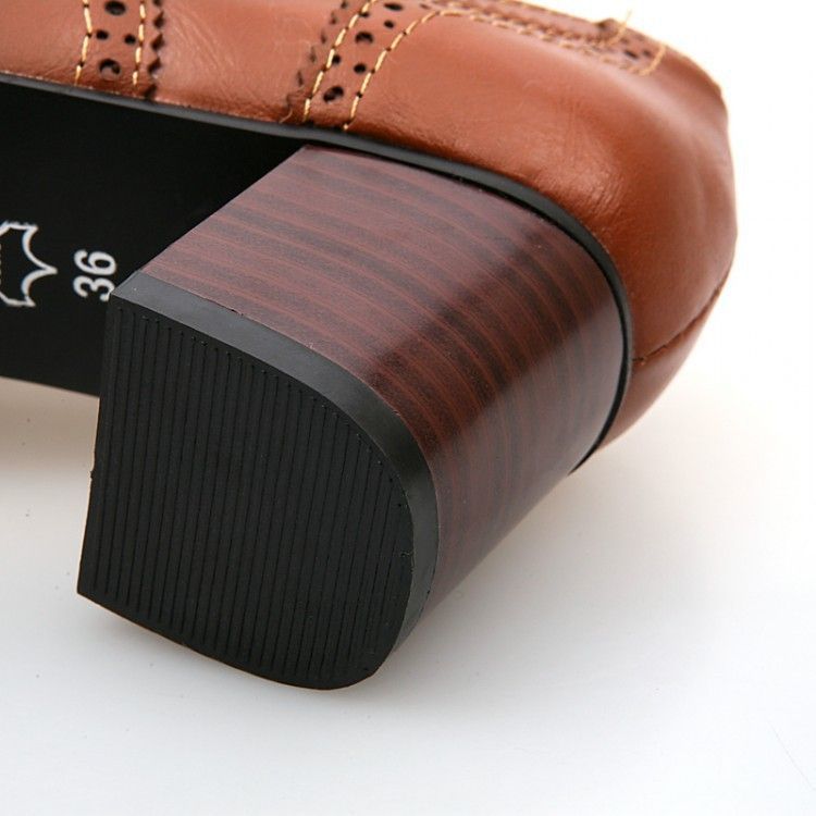 Megan - Oxford schoenen met blokhak