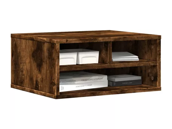 Support d'imprimante chêne fumé 49x40x22,5 cm bois d'ingénierie