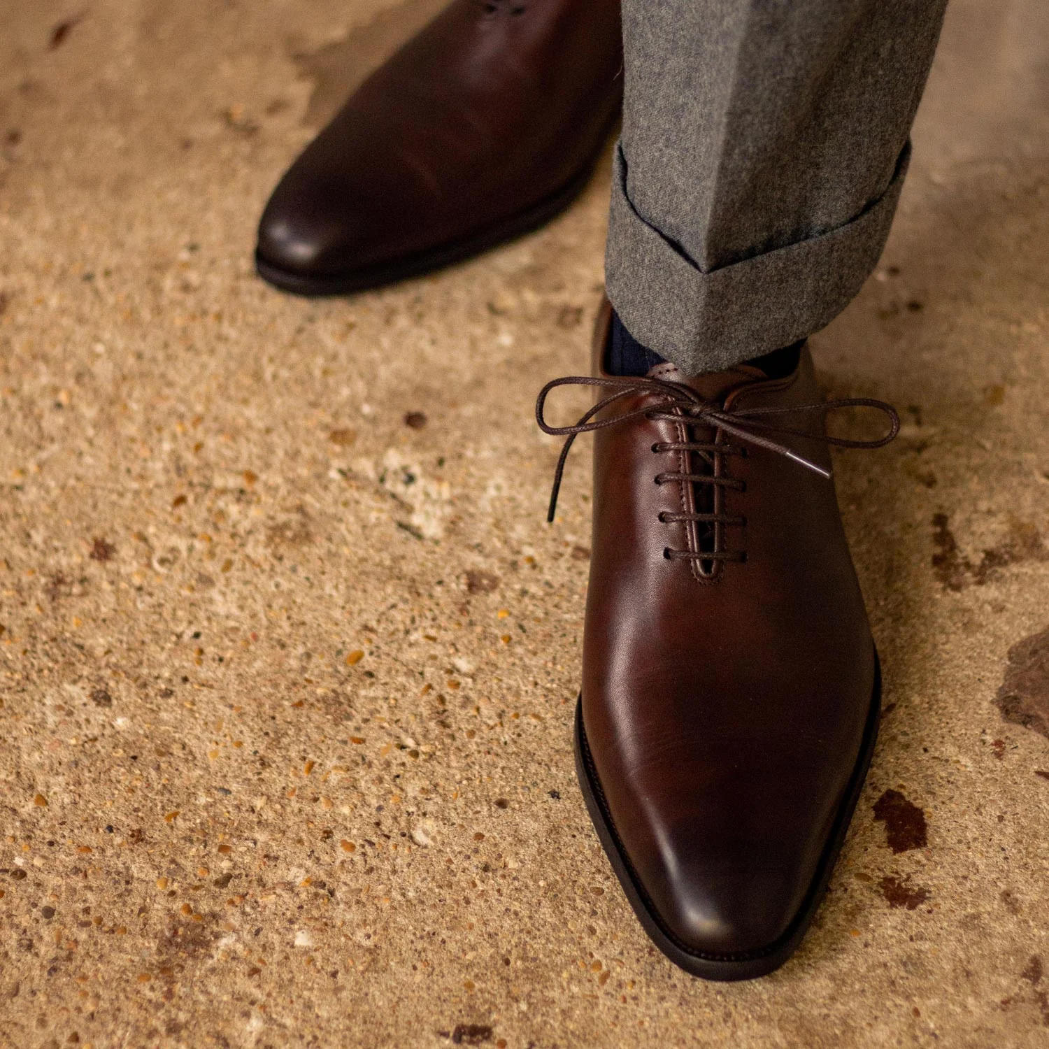 Roller-Richelieu en cuir brown