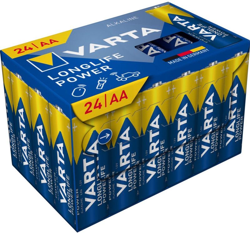 Varta - Longlife Power - AA Batterijen - 24 Stuks - Cube Pack