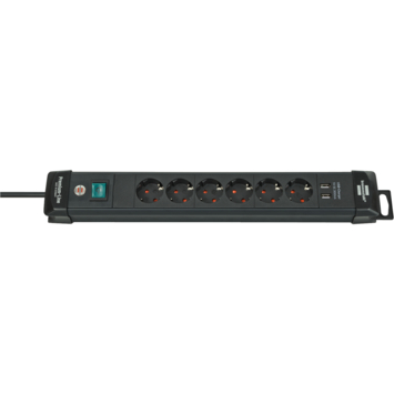 Brennenstuhl Premium-Line Stekkerdoos 6-voudig   2 USB 3 Meter