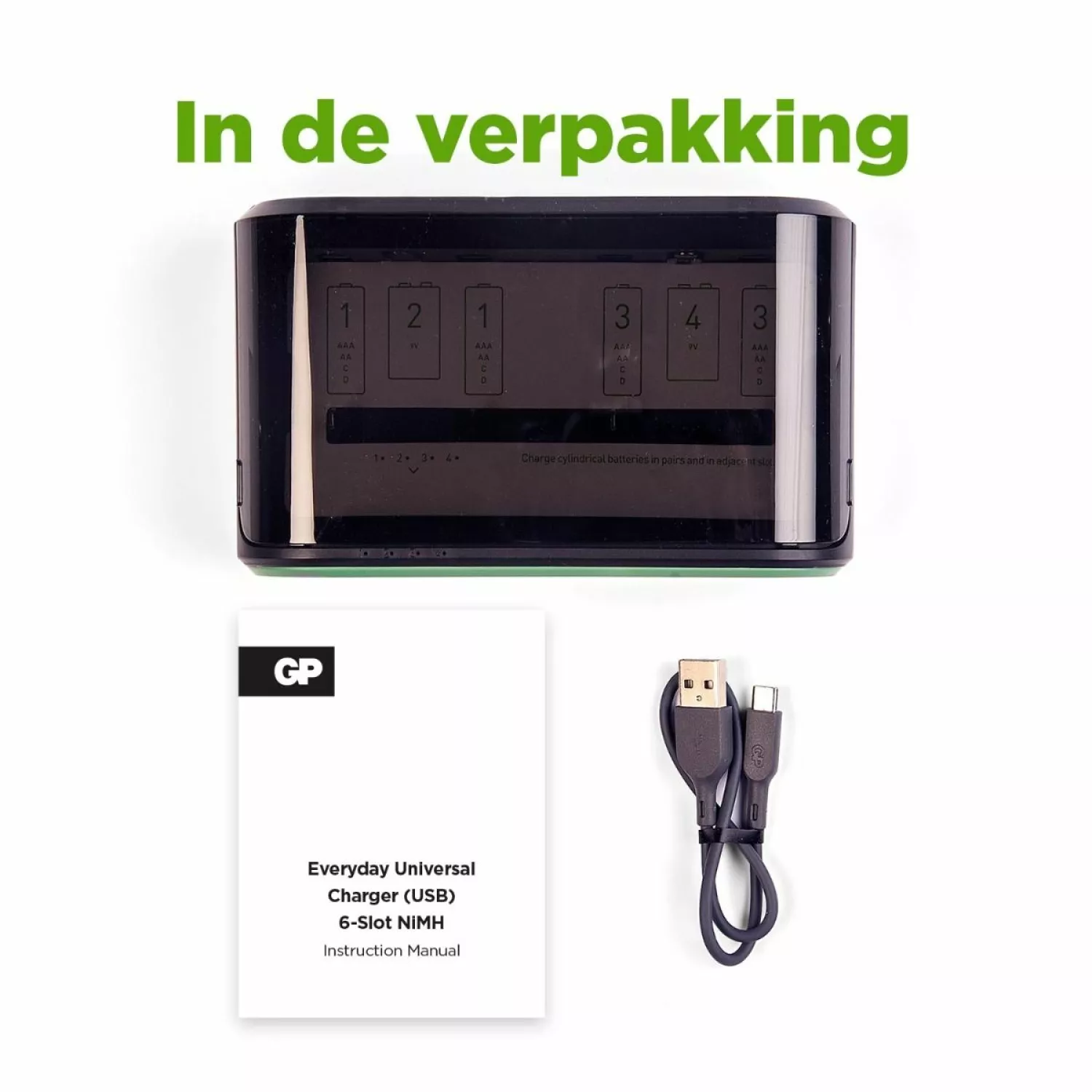 GP B631-2B1 Universele batterijlader - 130B631