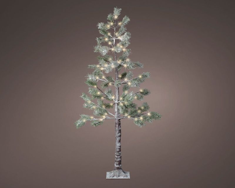 Lumineo - LED Kunst Kerstboom - Groen - Frosted Look - 150 cm - 72 Lampen - Warm Wit - Voor Buiten Gebruik