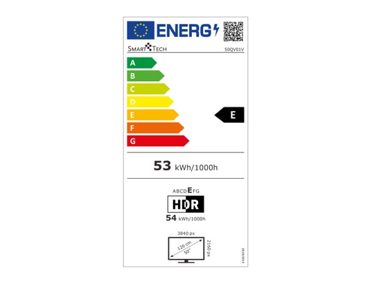 SMART TECH - TV QLED 4K 126 cm 50QV01V