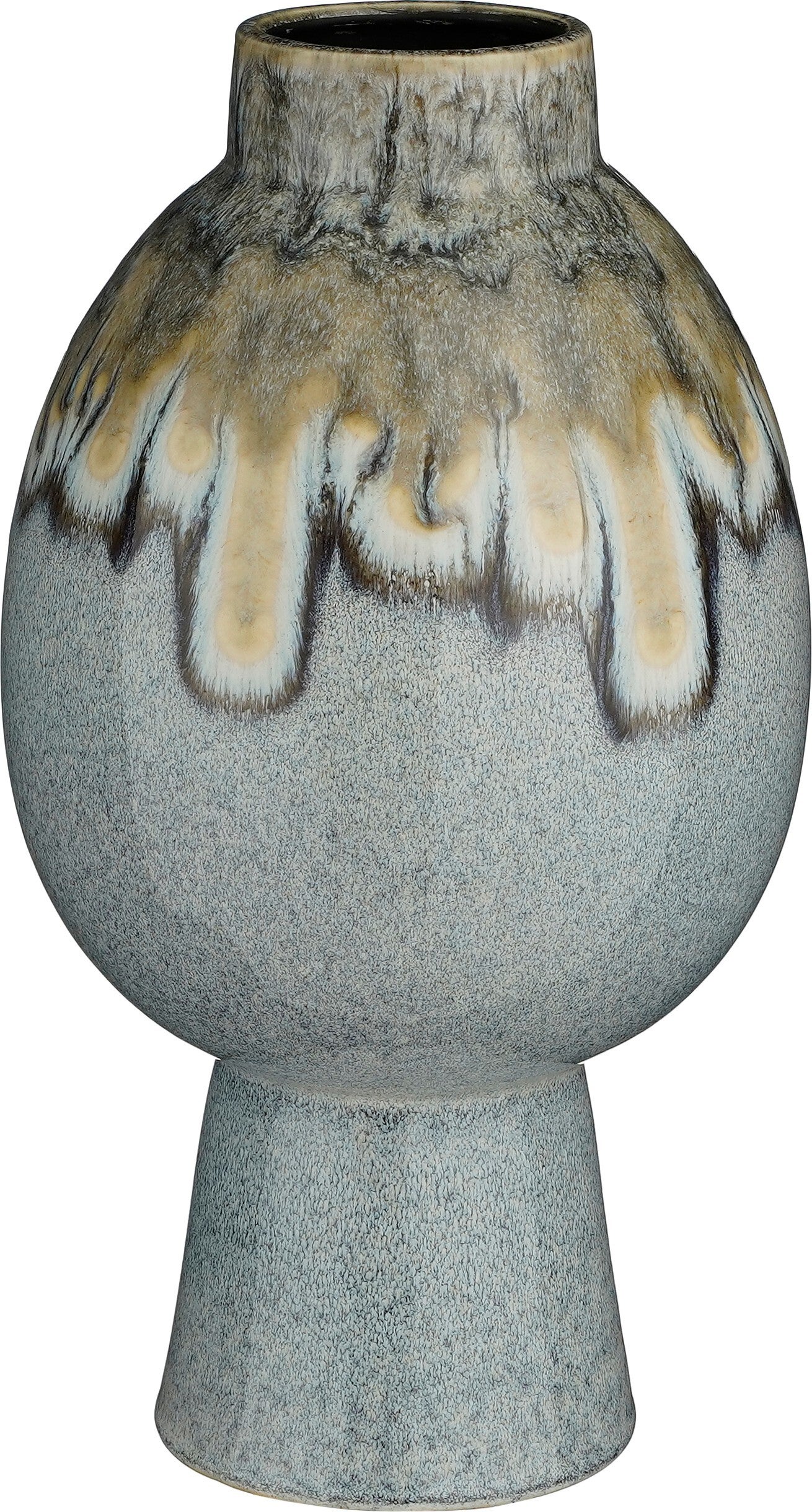 Mica Decorations vaas Helma grijs D 21,5 H 38 cm