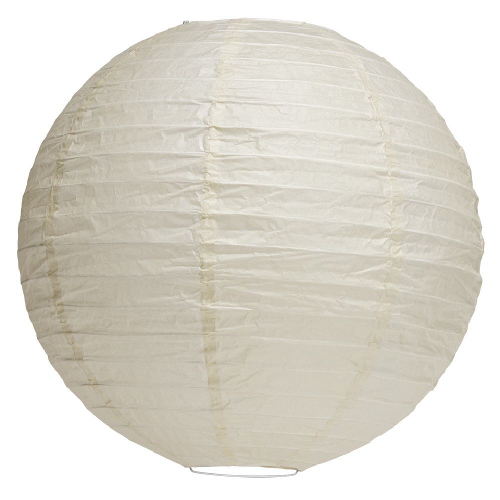 Suspension boule chinoise papier jaune - Ø30xH28cm