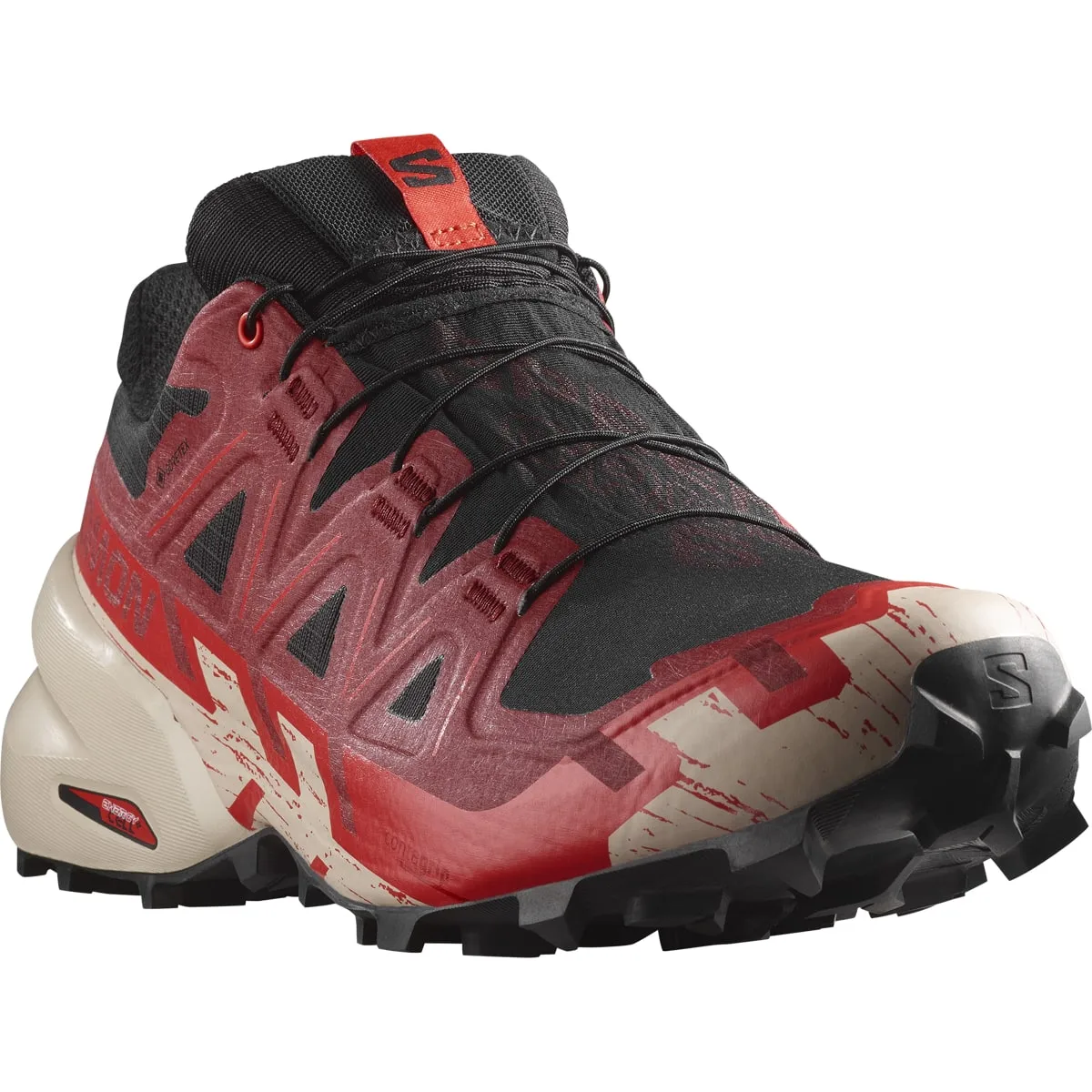 Salomon Men's Speedcross 6 GORE-TEX Black/Red Dalhia/Poppy Red