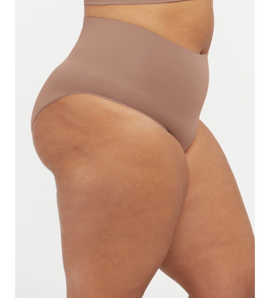 Calcinha modeladora de cintura alta SPANX marrom