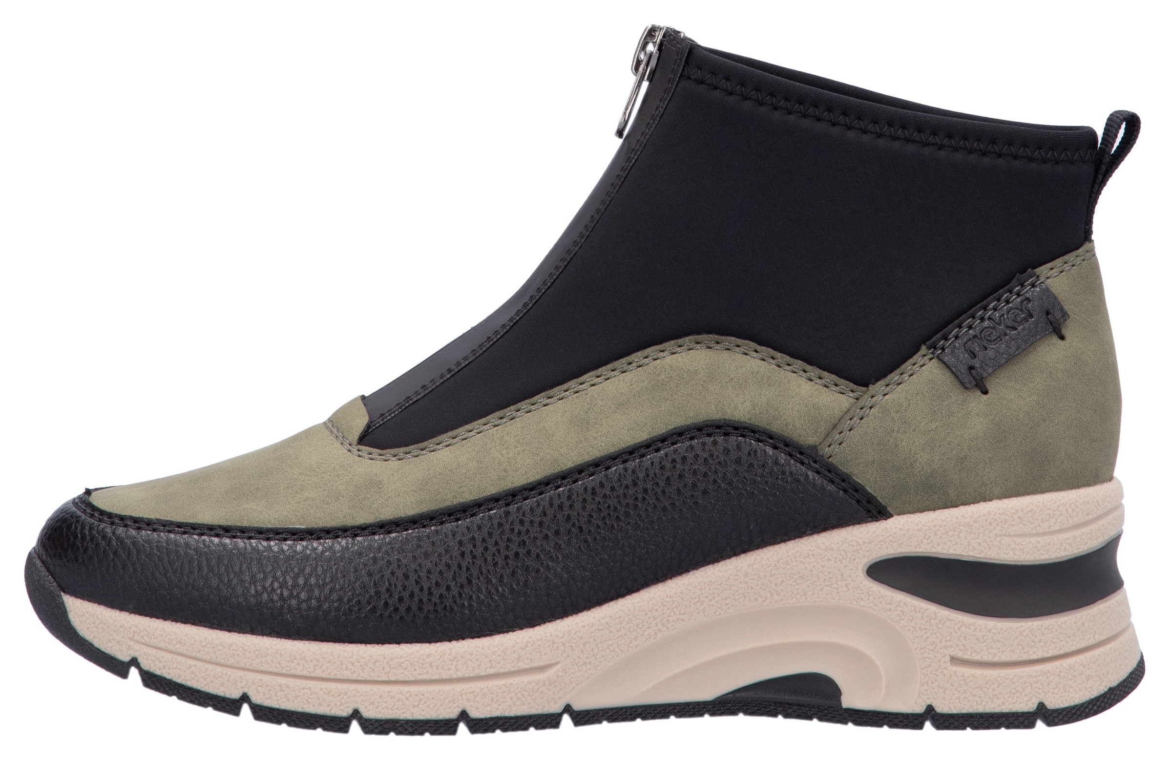 Rieker Sneaker  , Freizeitschuh, High Top Sneaker, Stiefelette mit modischer Laufsohle
