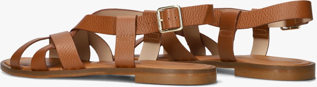 cognac stefano lauran platte sandalen 22757