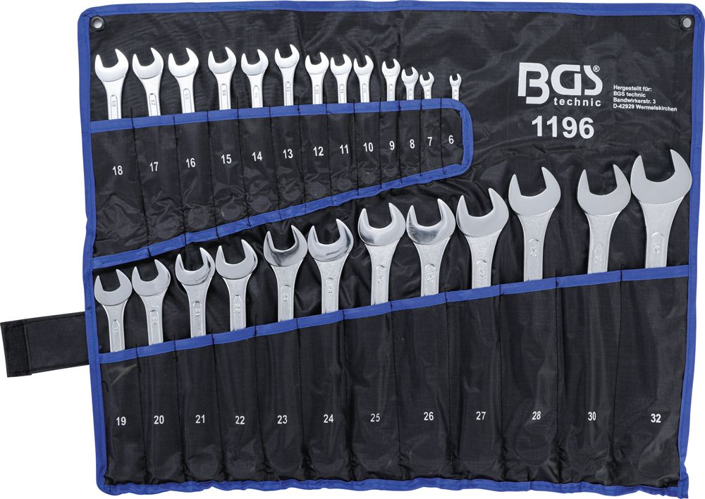 BGS technic Maul-Ringschlüssel-Satz 25-teilig kaufen | Bike-Discount