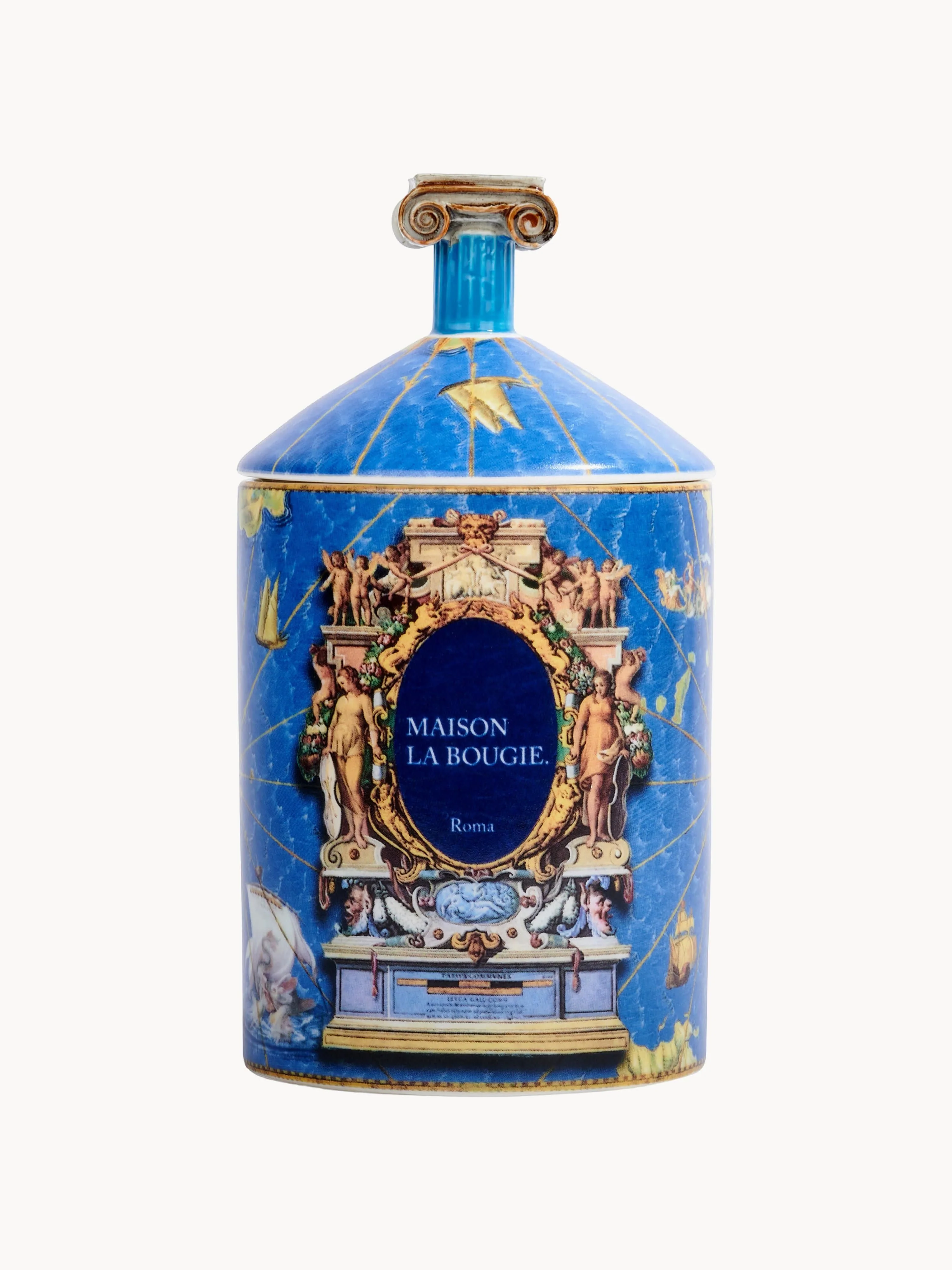 Handgemaakte geurkaars Roma (ceder, sandelhout & leer)