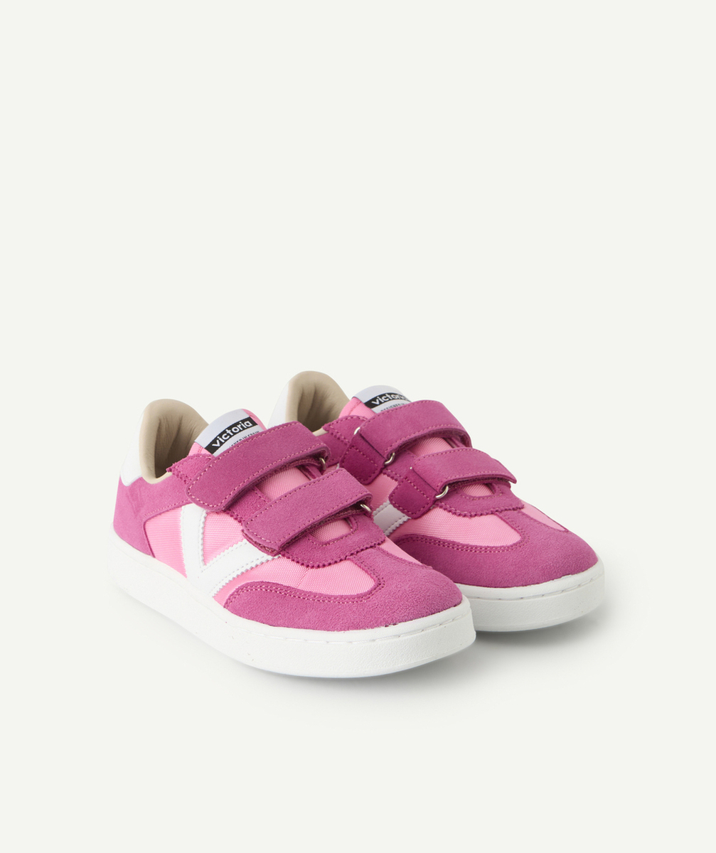 VICTORIABASKETS TIEMPO À SCRATCHS ROSES AVEC LOGO BLANC