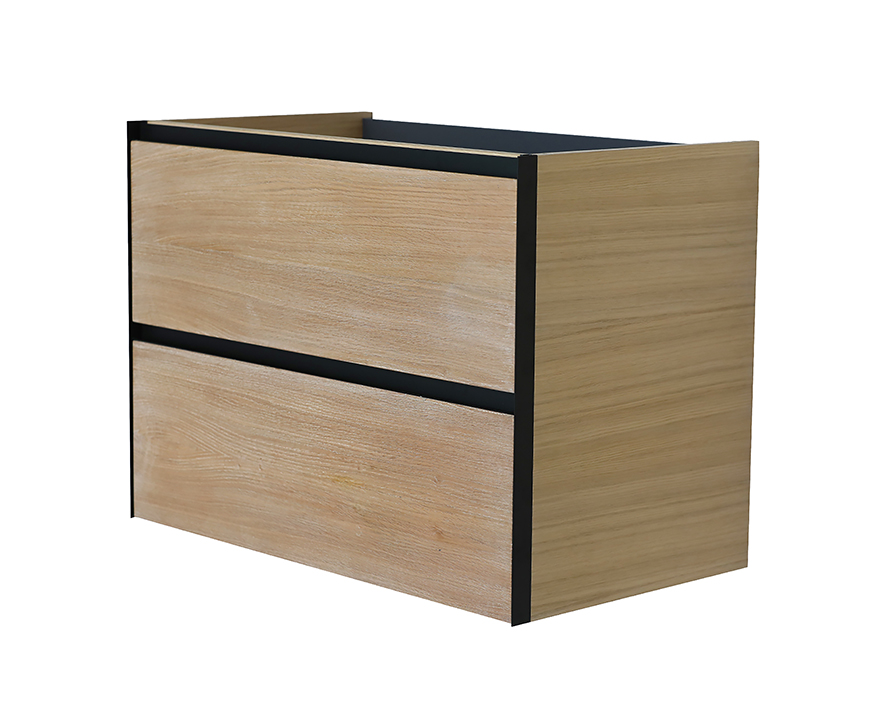 Mueller Sakura wastafelonderkast 80x45,2cm naturel eiken/mat zwart