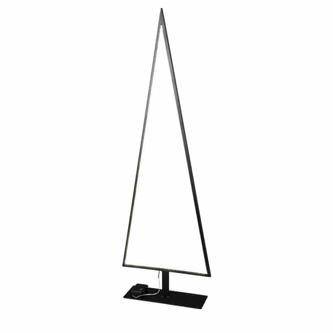 Standdeko mit LED - Tannenbaum - schwarz - ca. 40 x 12 x 120 cm