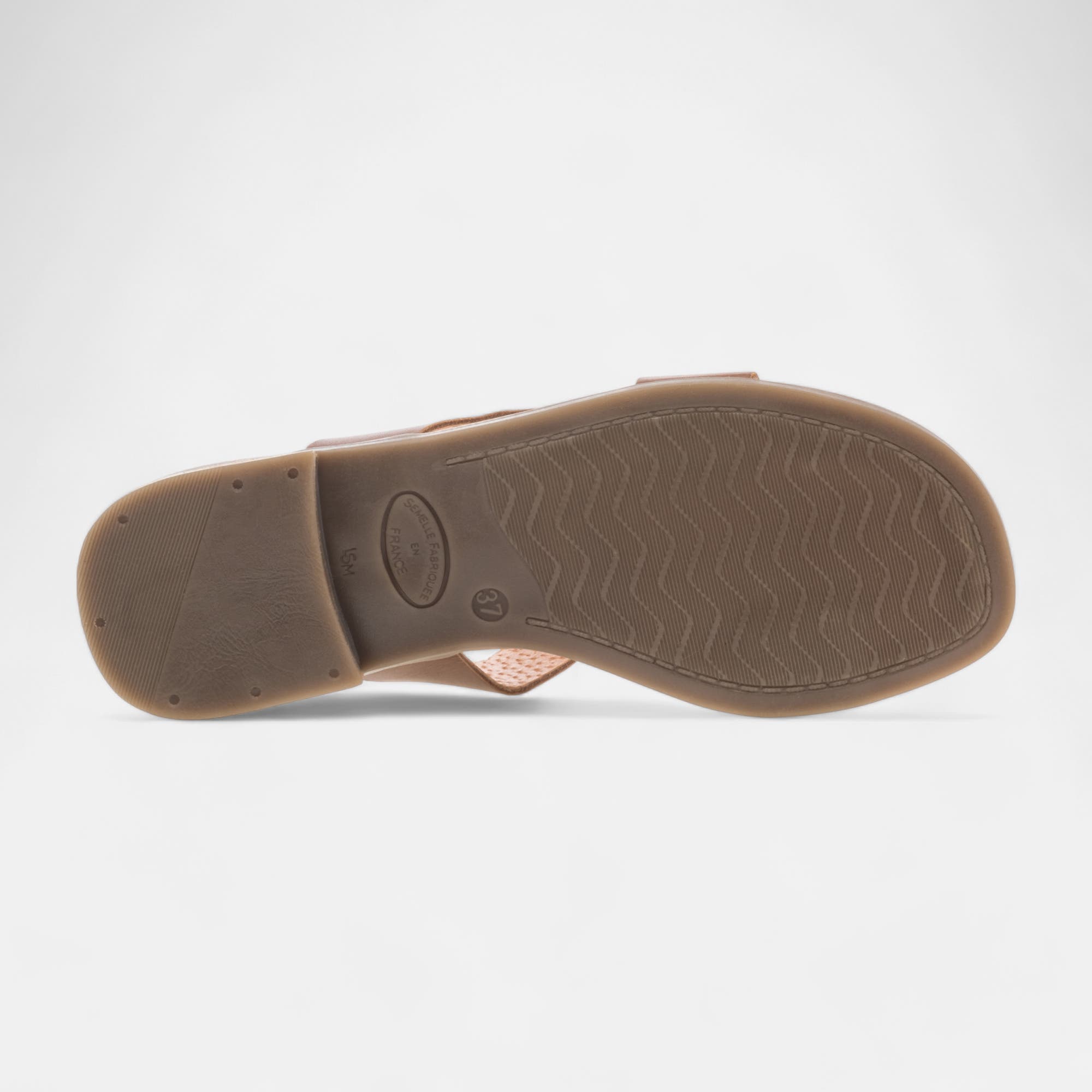Mules Femme en cuir cognac